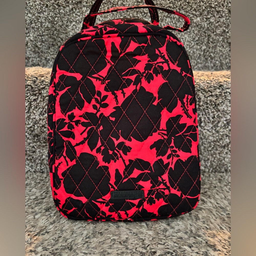 Vera Bradley Floral Quilted Women's Lunch Bag - Black and Red